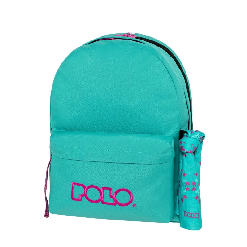 Polo – Original Double Σακίδιο Πλάτης Με Μαντήλι, Cyan-Dark Fuchia 2026 9-01-235-5644 + Δώρο Διορθωτική Ταινία Edding