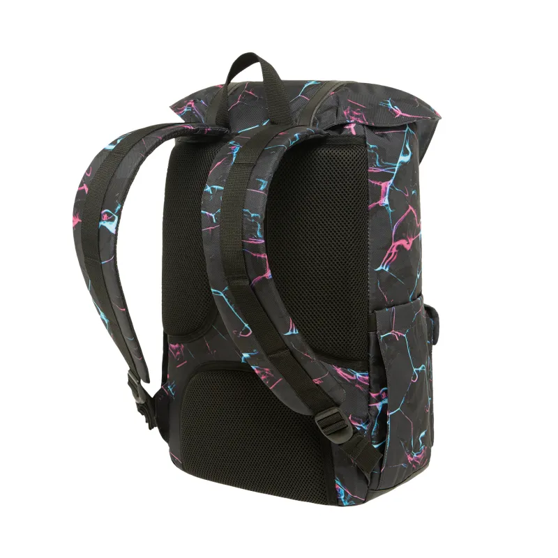 Polo - Σακίδιο Πλάτης Styller, Black-Pink-Light Blue 2024 9-02-023-8264 + Δώρο Διορθωτική Ταινία Edding