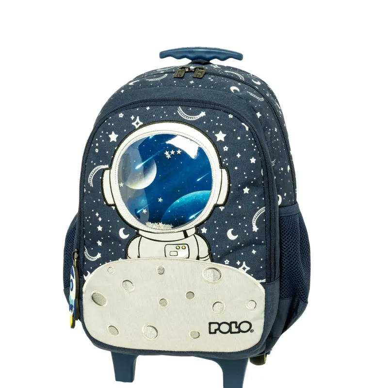 Polo - Σακίδιο Τρόλεϊ Νηπιαγωγείου Junior Bibi, Space 2025 9-07-076-8350 + Δώρο Διορθωτική Ταινία Edding
