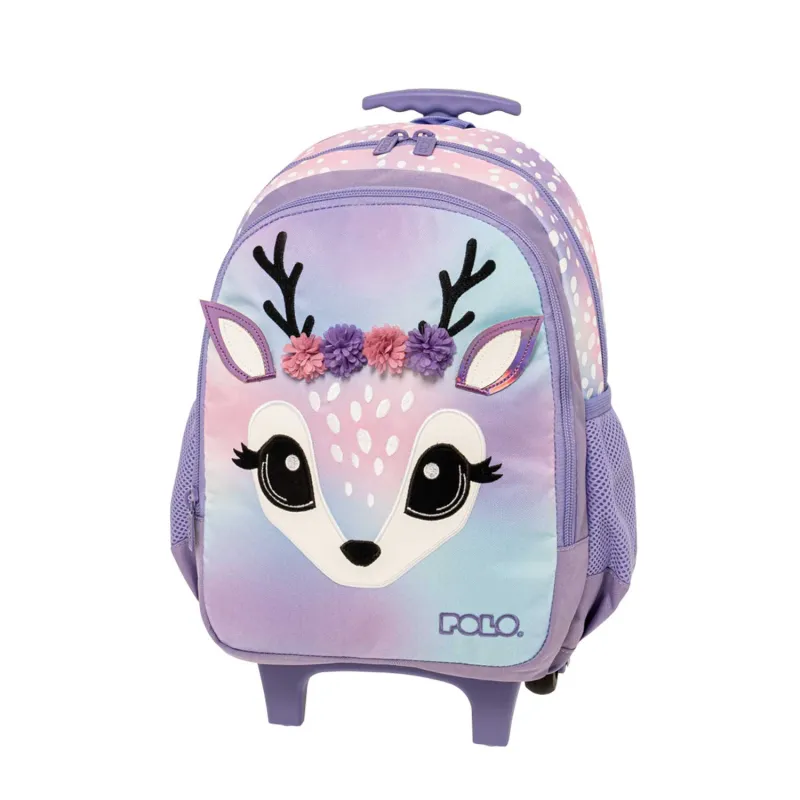Polo - Σακίδιο Τρόλεϊ Νηπιαγωγείου Junior Bibi, Deer 2025 9-07-076-8353 + Δώρο Διορθωτική Ταινία Edding