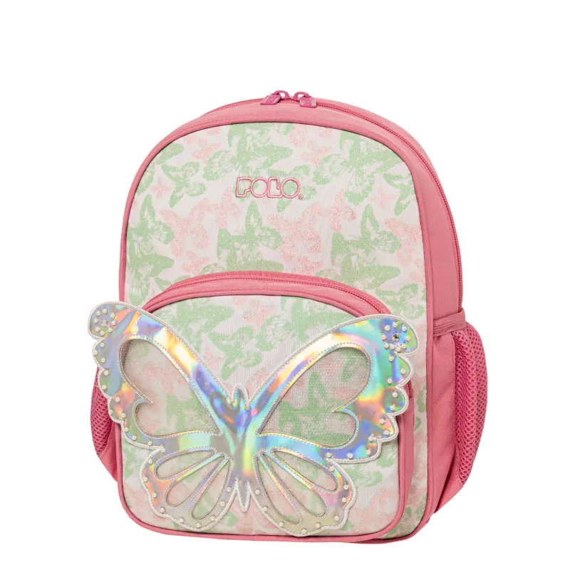 Polo – Σακίδιο Πλάτης Νηπιαγωγείου Junior Bibi, Butterfly 2025 9-07-078-8352 + Δώρο Διορθωτική Ταινία Edding