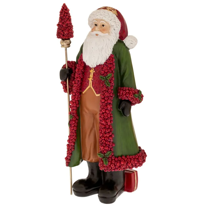 Iliadis - Κόκκινη Πολυρέζιν Φιγούρα Άγιου Βασίλη 14x10.5x29.5εκ 90722