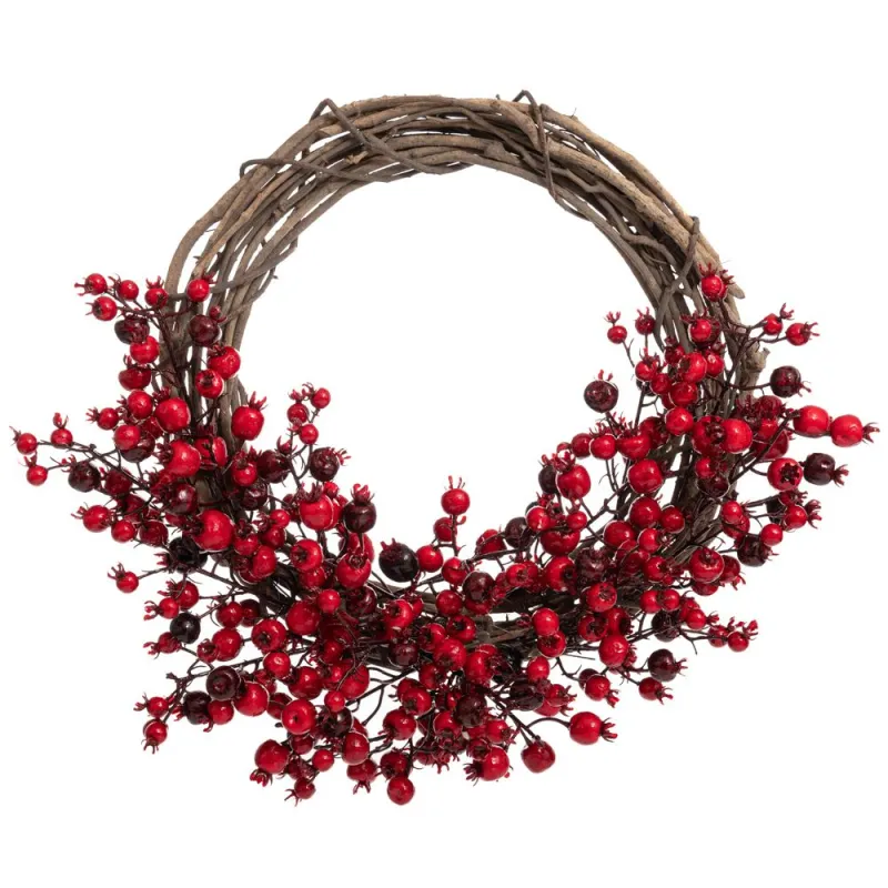 Iliadis - Στεφάνι Με Κόκκινα Berries 50εκ 91065