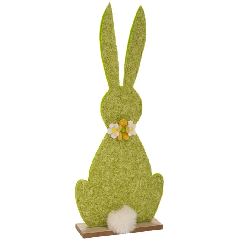 Iliadis – Τσόχινο Λαγουδάκι Με Ξύλινη Βάση 17x5x40εκ, Πράσινο 92764
