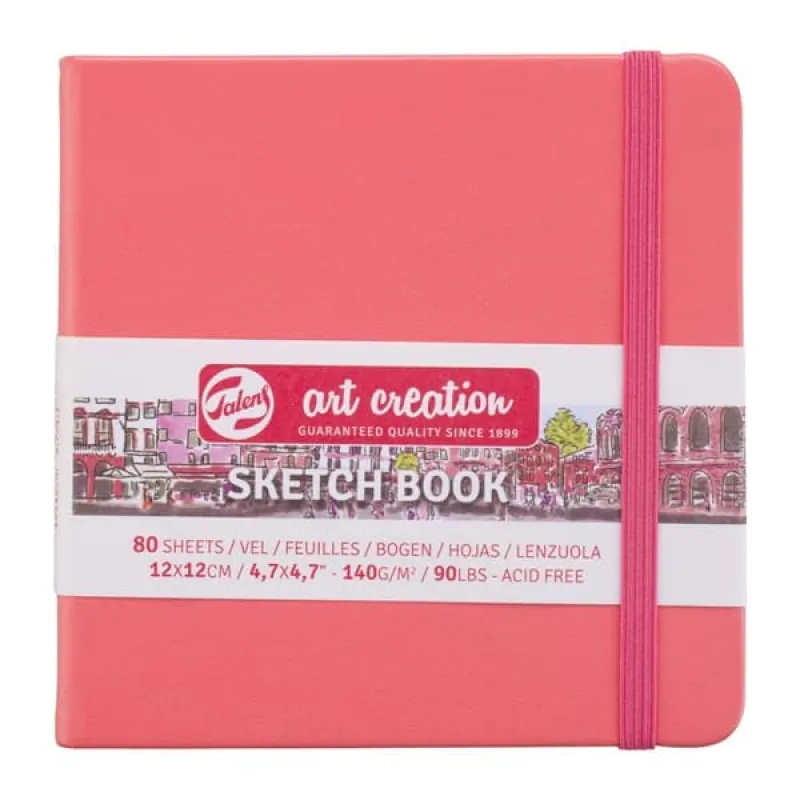 Royal Talens - Σημειωματάριο Sketchbook Art Creation Coral Red 12x12 εκ 80 Φύλλα 9314314M