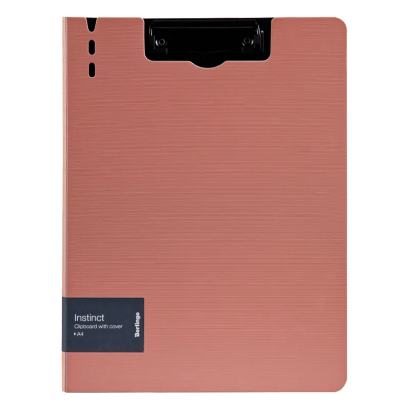 Berlingo - Clipboard  With Cover A4, Flamingo/Black 93201