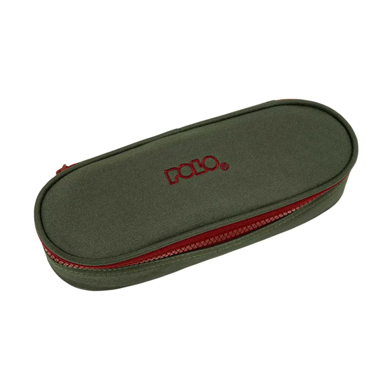 Polo – Κασετίνα Οβάλ Box, Khaki/Bordeaux 2025 9-37-003-6533