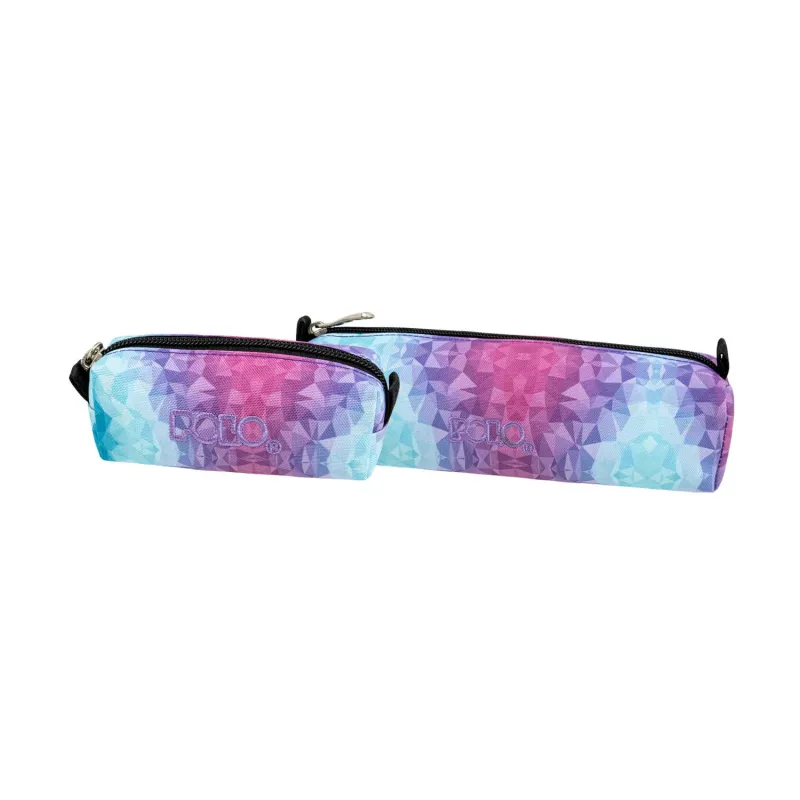 Polo – Κασετίνα Βαρελάκι Με Πορτοφολάκι Shapes, Cyan/Fuchia 2025 9-37-006-8340