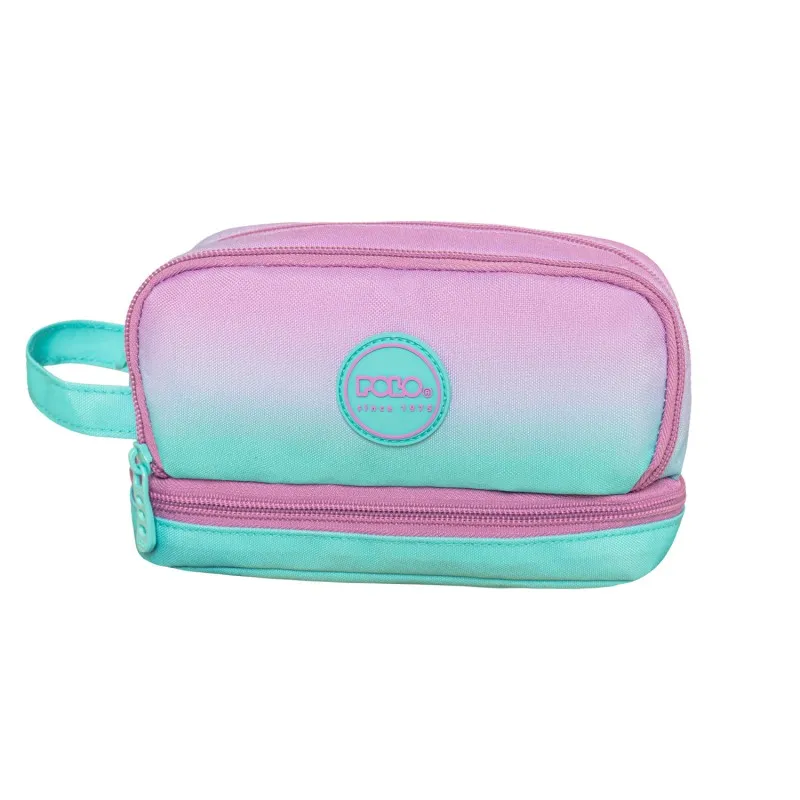 Polo – Κασετίνα Τριπλή Handle, Gradient Aqua-Pink 2026 9-37-015-8115