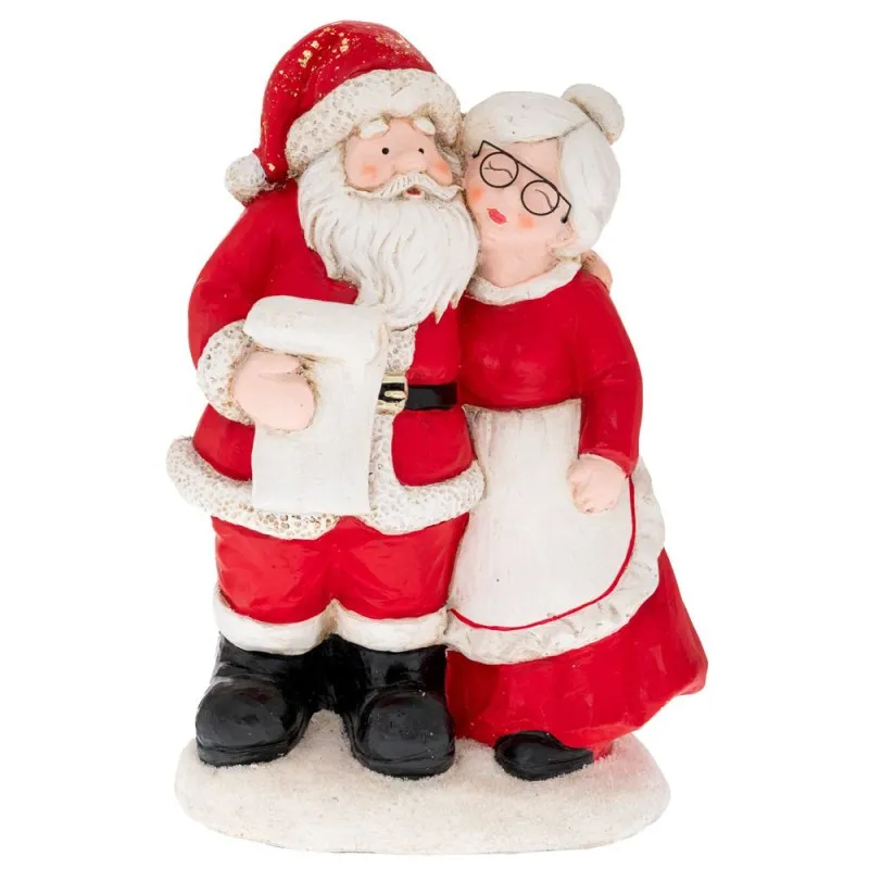 Iliadis - Κόκκινο Πολυρέζιν Ζευγάρι Αγίου Βασίλη 26x20x37εκ 94230