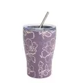 Polo - Ποτήρι Θερμός Ανοξείδωτο Coffee Mug, Purple Flowers 350ml 9-49-024-8409