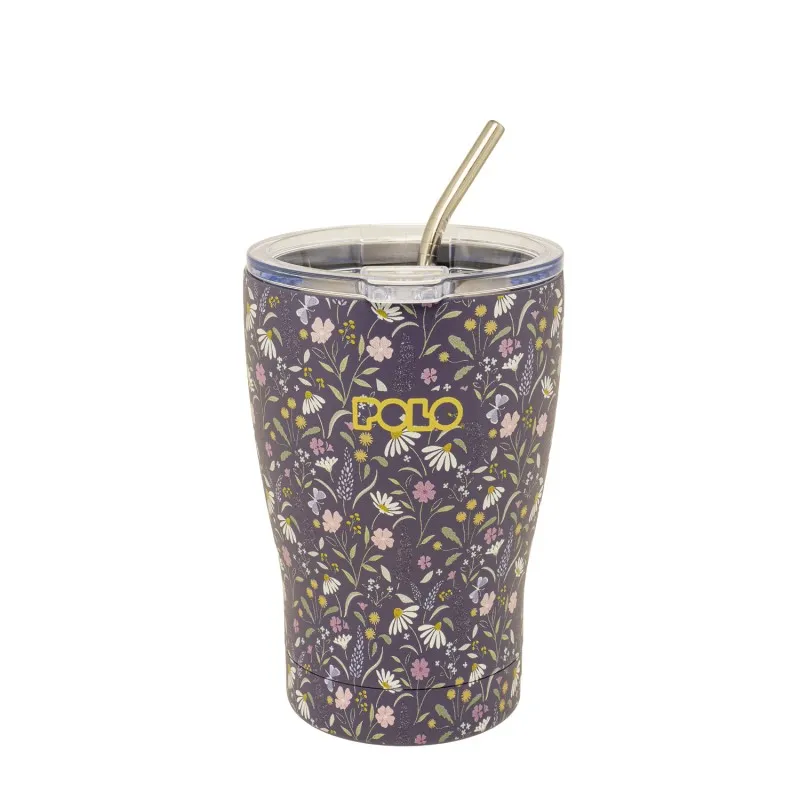 Polo - Ποτήρι Θερμός Ανοξείδωτο Coffee Mug, Purple Flowers 350ml 9-49-024-8482