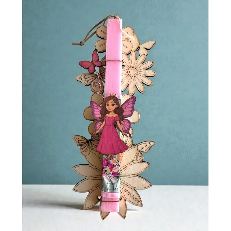 Life Likes - Λαμπάδα Νεράιδα Πεταλούδες Λουλούδια 9502