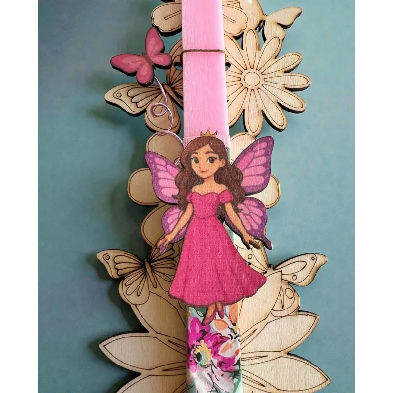 Life Likes - Λαμπάδα Νεράιδα Πεταλούδες Λουλούδια 9502