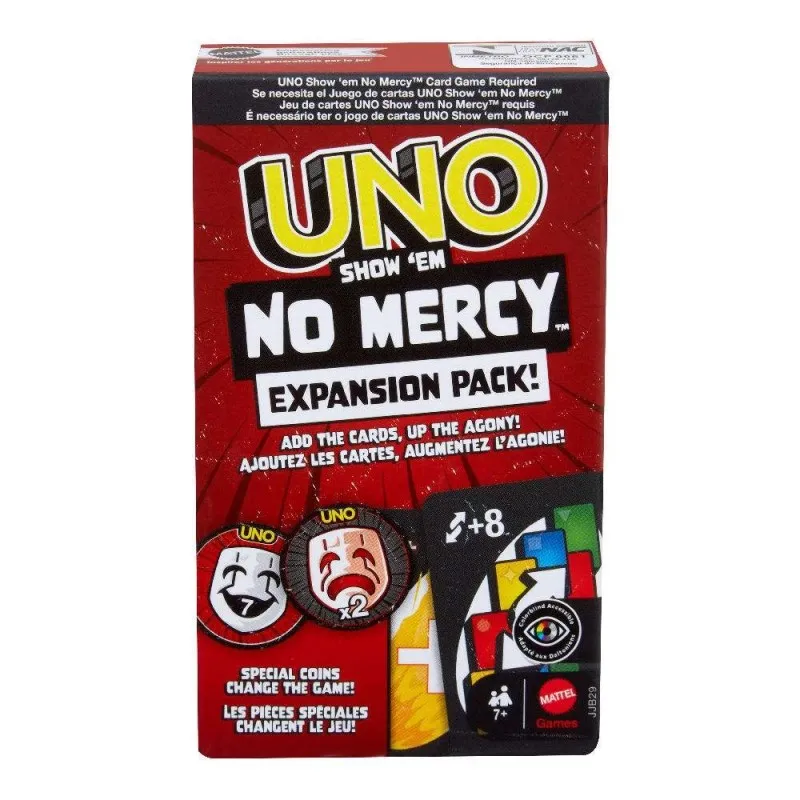 Mattel - Επιτραπέζιο - Uno Show 'Em No Mercy Expansion Pack Με 24 Κάρτες & Νομίσματα JJB29