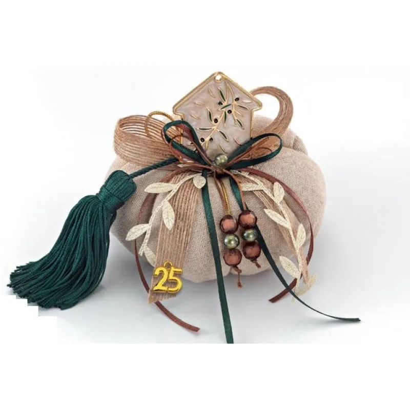 Adorex - Υφασμάτινη Κολοκύθα Με Σπίτι Με Σμάλτο EG-20047