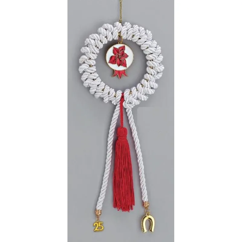 Adorex - Γούρι Στεφάνι Και Ρόδι Με Λουλούδι EG-23259