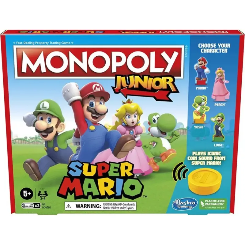 Hasbro - Επιτραπέζιο - Monopoly Junior Super Mario Edition F4817