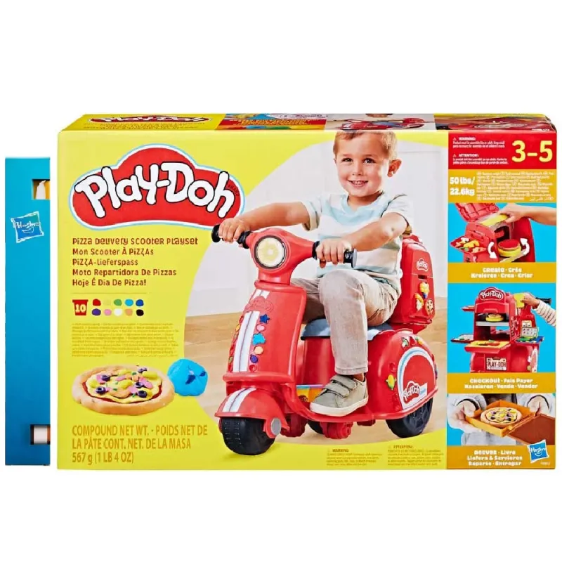 Παιχνιδολαμπάδα Hasbro Play Doh - Pizza Delivery Scooter F8803