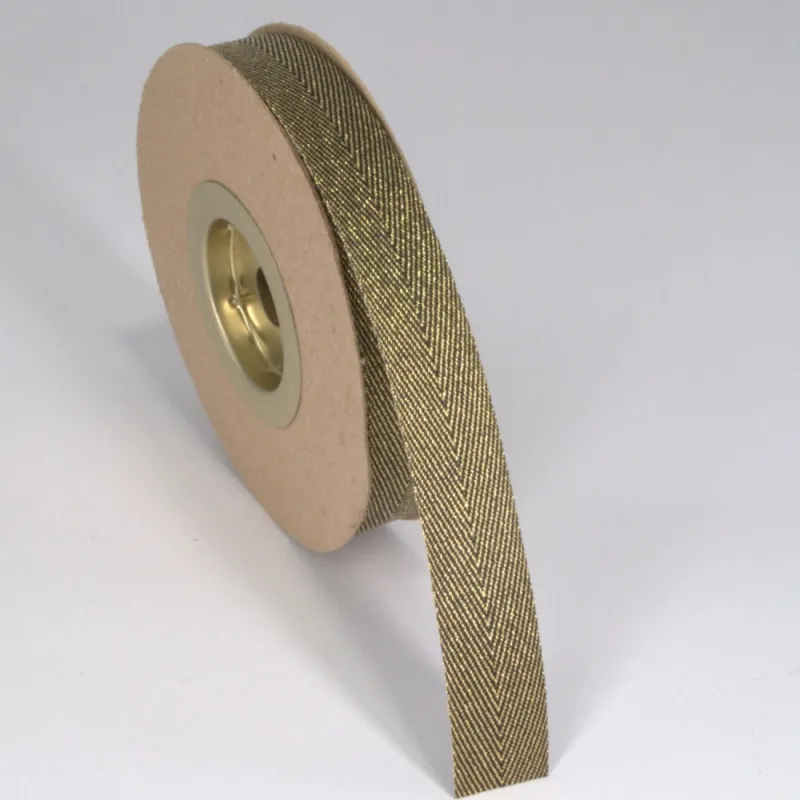 Kyriacou - Φακαρόλα Μεταλλικό Νήμα 15mmX20M, Black/ Gold Metallic FASTMXXX-X15X20-0680XX
