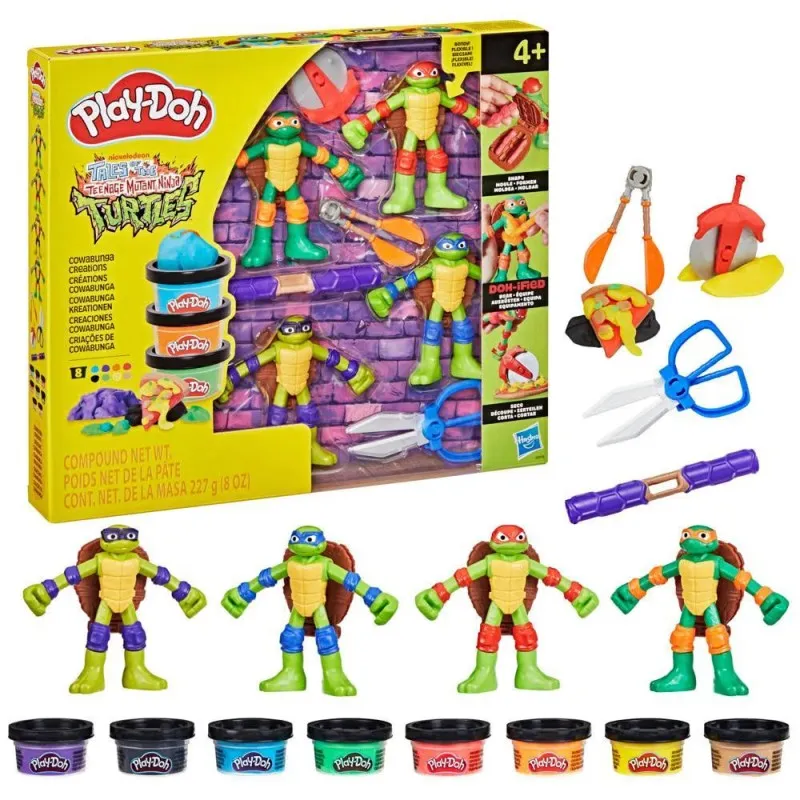 Παιχνιδολαμπάδα Hasbro Play Doh - Teenage Mutant Ninja Turtles, Cowabunga Creations G0556