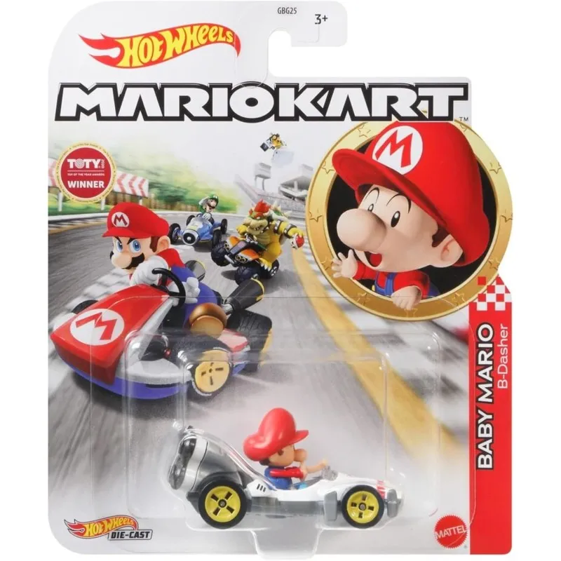 Mattel Hot Wheels - Mario Kart, B-Dasher/Intrepide, Baby Mario GRN12 (GBG25)