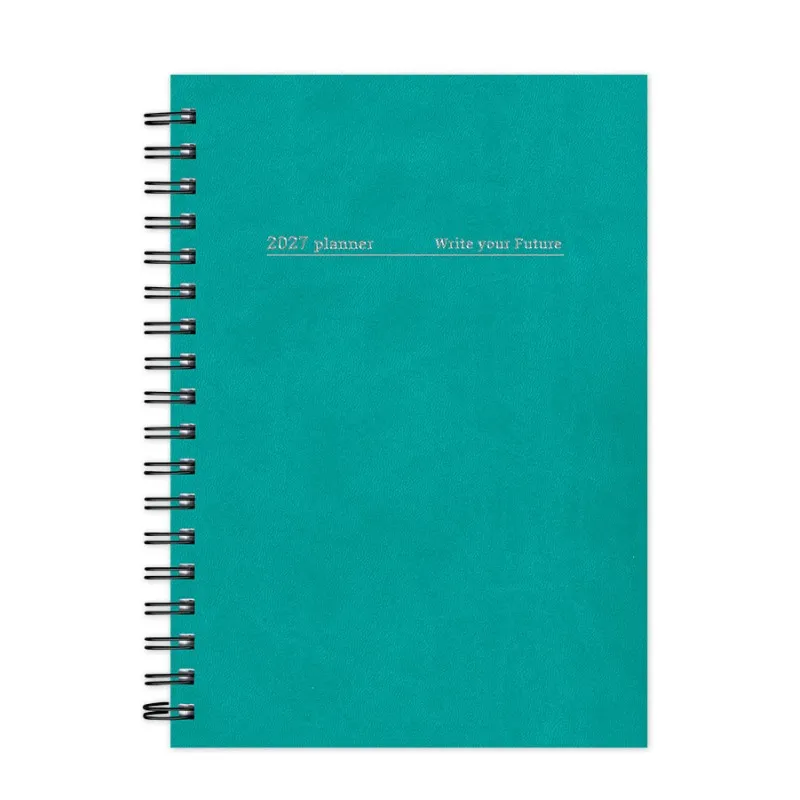 Adbook - Ημερήσιο Ημερολόγιο Spiral Minimal 2027, Turquoise 17x25 HM-1036-281
