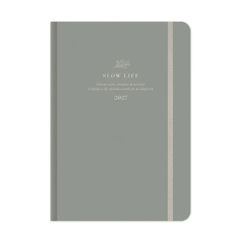 Adbook - Ημερήσιο Ημερολόγιο Slow Life 2027, Grey 17x25 HM-1233-12