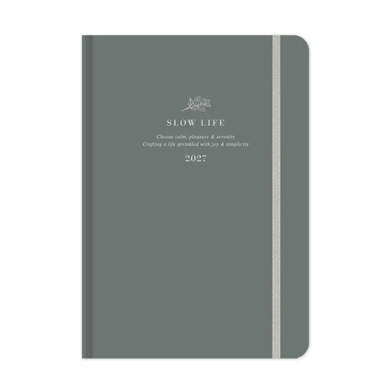 Adbook - Ημερήσιο Ημερολόγιο Slow Life 2027, Charcoal 17x25 HM-1233-16