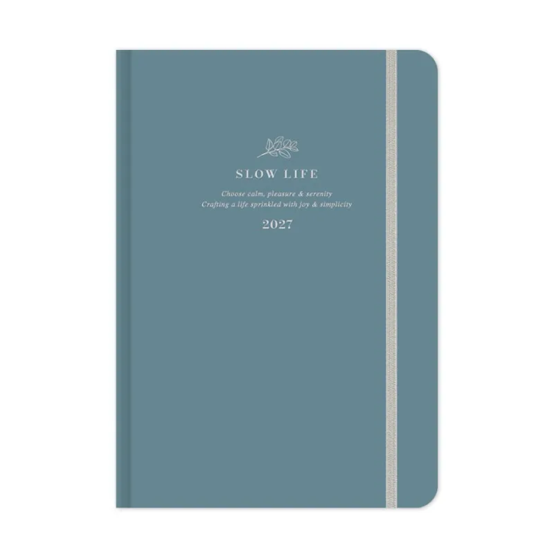 Adbook - Ημερήσιο Ημερολόγιο Slow Life 2027, Cadet Blue 17x25 HM-1233-22
