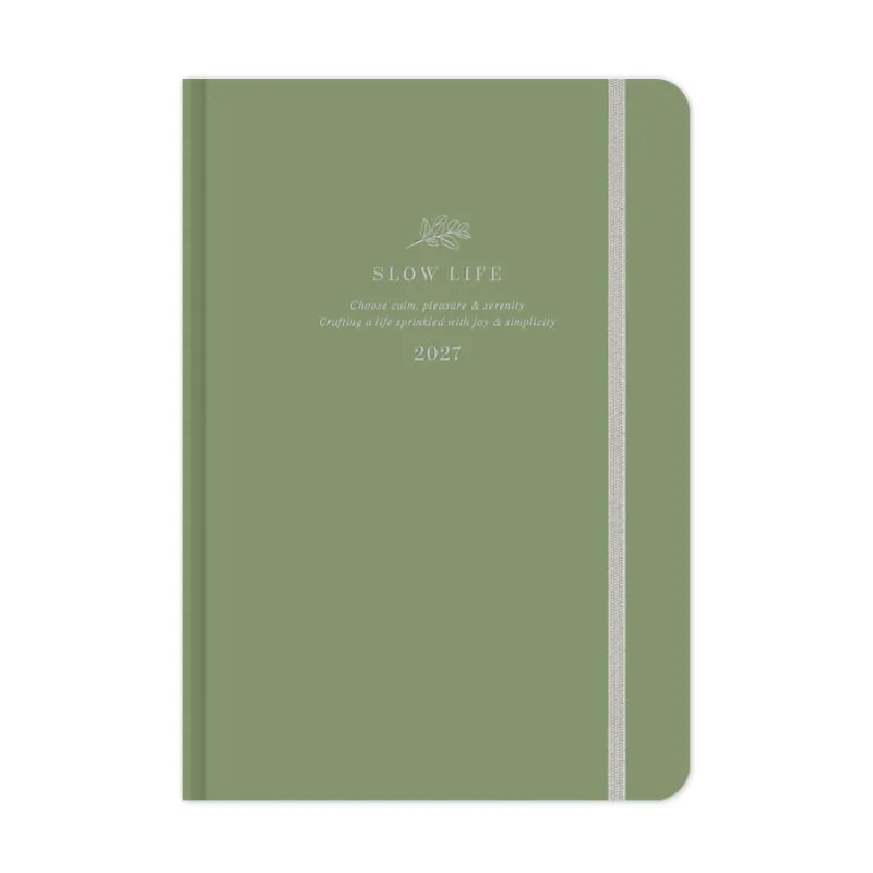 Adbook - Ημερήσιο Ημερολόγιο Slow Life 2027, Light Green 17x25 HM-1233-33