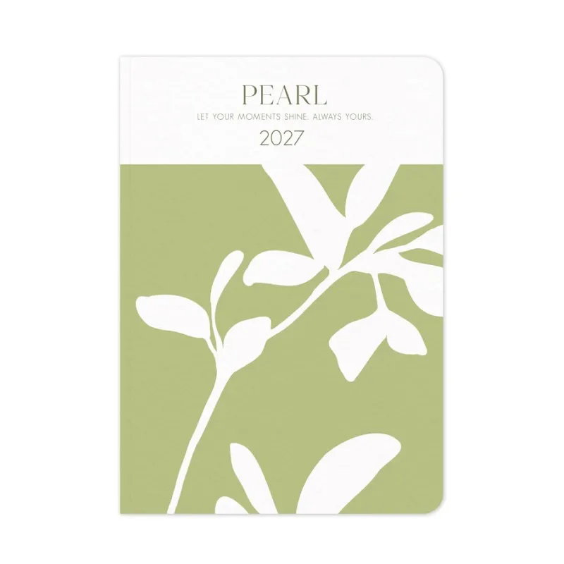 Adbook - Ημερήσιο Ημερολόγιο Pearl 2027, Πράσινο 17x25 HM-2213-C