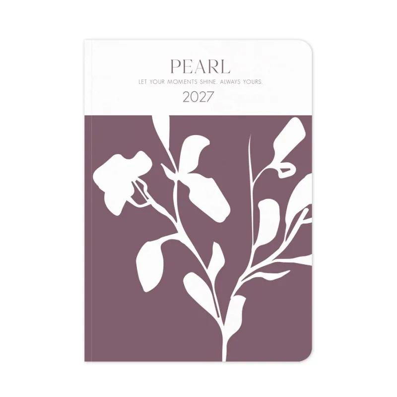 Adbook - Ημερήσιο Ημερολόγιο Pearl 2027, Μωβ 17x25 HM-2213-D