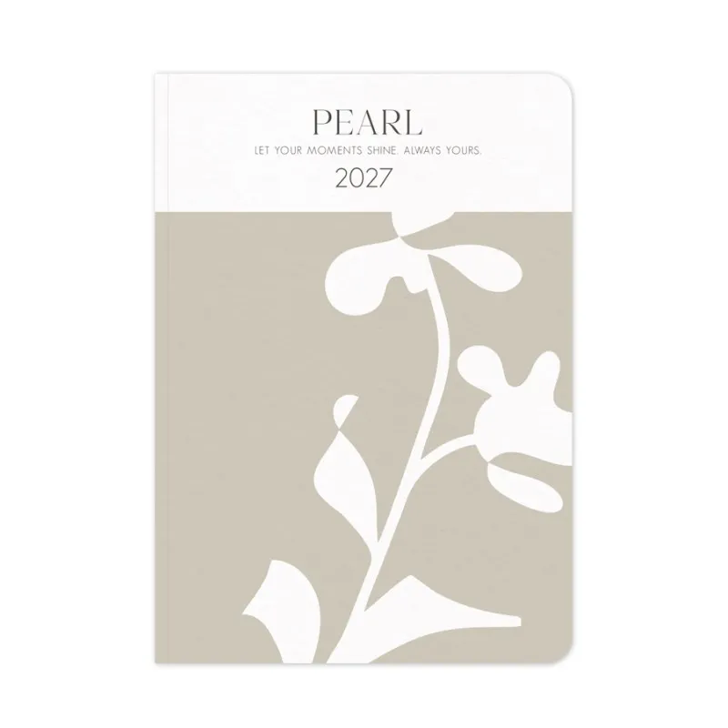 Adbook - Ημερήσιο Ημερολόγιο Pearl 2027, Μπεζ 17x25 HM-2213-E