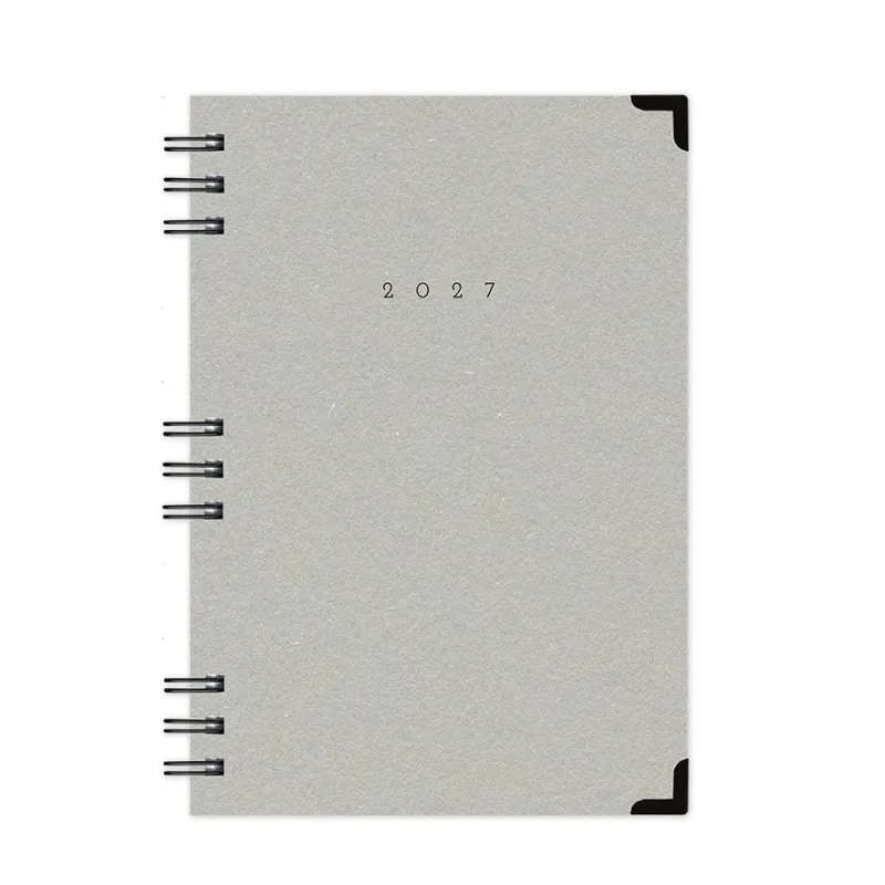 Adbook - Ημερήσιο Ημερολόγιο Spiral Cotton 2027, Grey 17x25 HM-3123-12
