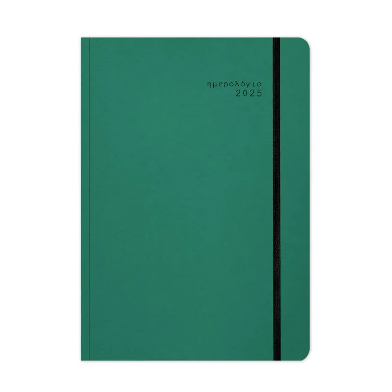 Adbook - Ημερήσιο Ημερολόγιο Eco Elastic 2025, Mint 14x21 HM-3214-31