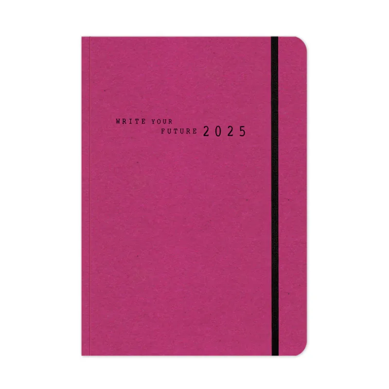 Adbook - Ημερήσιο Ημερολόγιο Eco Elastic 2025, Magenta 14x21 HM-3214-60