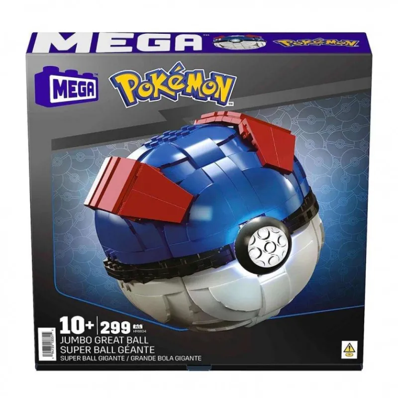 Mattel - Mega Pokemon, Jumbo Great Ball Με Φως HMW04
