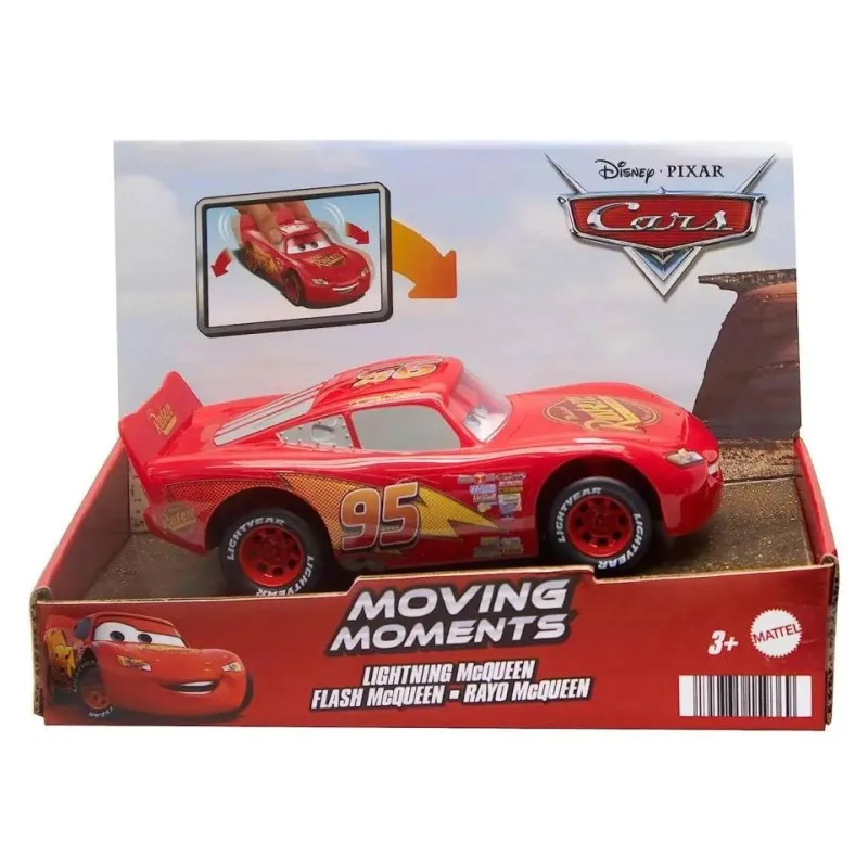 Mattel Cars - Disney And Pixar, Cars Moving Moments Lightning Mcqueen HPH64 (HRH72)