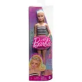 Mattel Barbie - Fashionistas Doll No.213 Blonde With Striped Top, Pink Skirt & Sunglasses, 65th Anniversary Collectible HRH11 (FBR37)