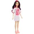 Mattel Barbie - Fashionistas Doll No.214 Black Wavy Hair with Twist ‘n’ Turn Dress & Accessories, 65th Anniversary Collectible HRH12 (FBR37) Mattel Barbie - Fashionistas Doll No.214 Black Wavy Hair with Twist ‘n’ Turn Dress & Accessories, 65th Anniversary Collectible HRH12 (FBR37)