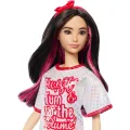 Mattel Barbie - Fashionistas Doll No.214 Black Wavy Hair with Twist ‘n’ Turn Dress & Accessories, 65th Anniversary Collectible HRH12 (FBR37) Mattel Barbie - Fashionistas Doll No.214 Black Wavy Hair with Twist ‘n’ Turn Dress & Accessories, 65th Anniversary Collectible HRH12 (FBR37)