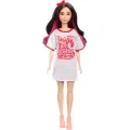 Mattel Barbie - Fashionistas Doll No.214 Black Wavy Hair with Twist ‘n’ Turn Dress & Accessories, 65th Anniversary Collectible HRH12 (FBR37) Mattel Barbie - Fashionistas Doll No.214 Black Wavy Hair with Twist ‘n’ Turn Dress & Accessories, 65th Anniversary Collectible HRH12 (FBR37)