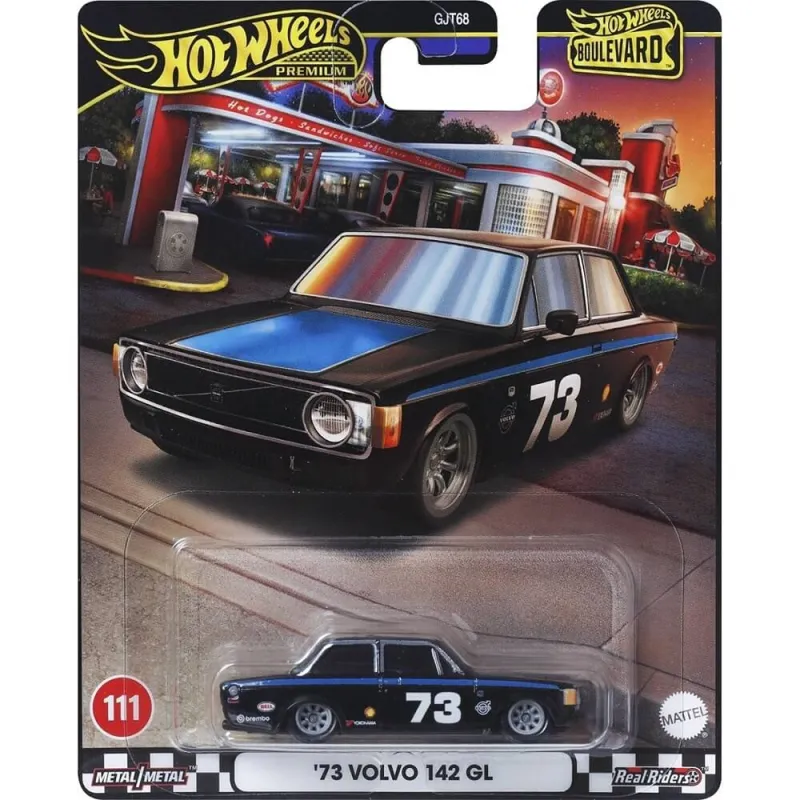 Mattel Hot Wheels - Αυτοκινητάκι Premium Boulevard, '73 Volvo 142 GL No111 HRT79 (GJT68)