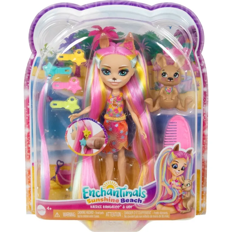 Mattel Enchantimals - Sunshine Beach, Katrice Kangaroo & Hop HTJ70 (HNV27)