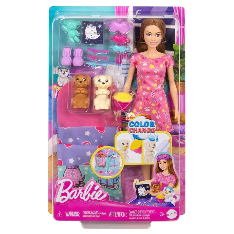 Mattel Barbie - Sleepover Με Κουταβάκια HXN01
