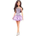 Mattel Barbie - Fashionistas Doll No.234 Brown Hair In Sequined Purple Dress And Silvery Accessories HYT92 (FBR37) Mattel Barbie - Fashionistas Doll No.234 Brown Hair In Sequined Purple Dress And Silvery Accessories HYT92 (FBR37)
