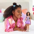 Mattel Barbie - Fashionistas Doll No.234 Brown Hair In Sequined Purple Dress And Silvery Accessories HYT92 (FBR37) Mattel Barbie - Fashionistas Doll No.234 Brown Hair In Sequined Purple Dress And Silvery Accessories HYT92 (FBR37)