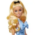 Mattel - Barbie Fashionistas, No.237 In Blue Bow Halter Dress, Blonde Ponytail With Bow HYT93 (FBR37)