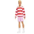Mattel - Barbie Fashionistas, No.241 with Blonde Hair Wearing Red And White Striped Polo Shirt With Pink Shorts, White Crew Socks And Sneakers HYV01 (DWK44)